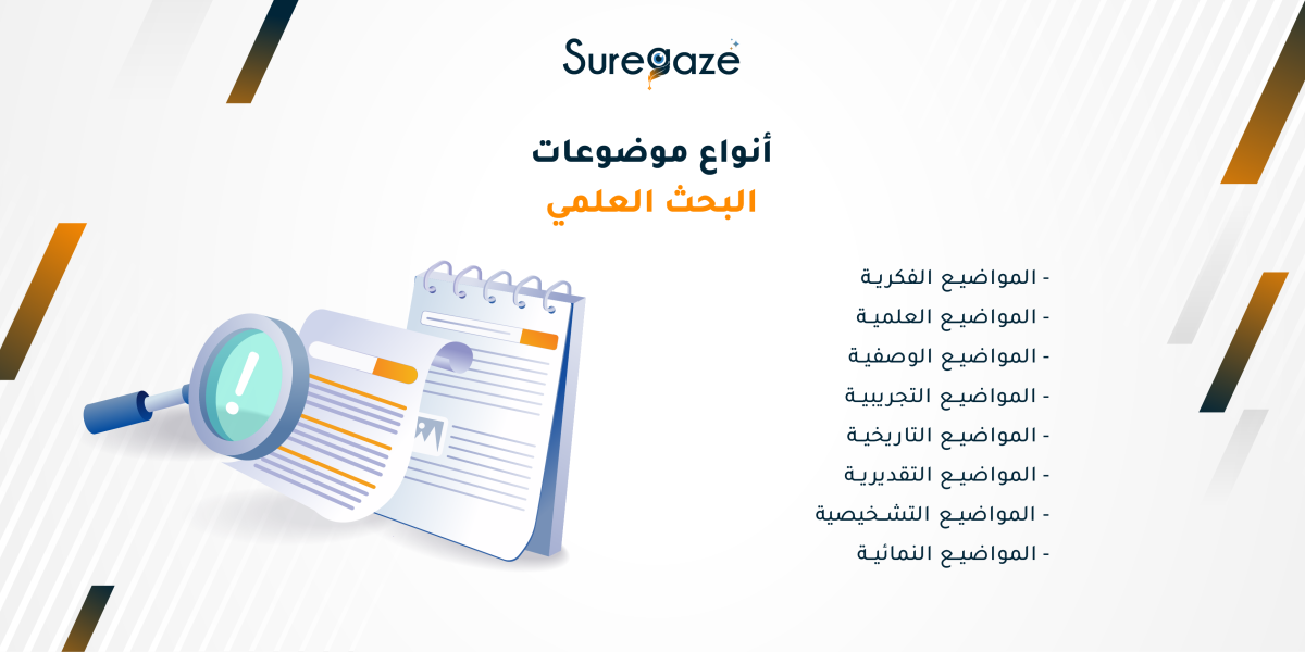 أنواع موضوعات البحث العلمي