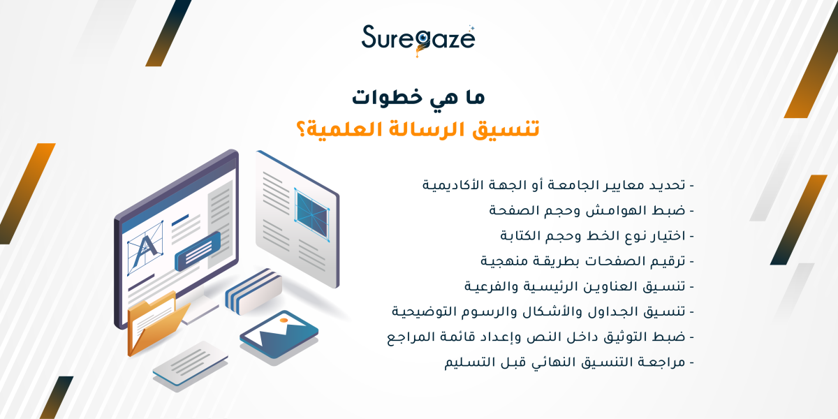 ما هي خطوات تنسيق الرسالة العلمية؟