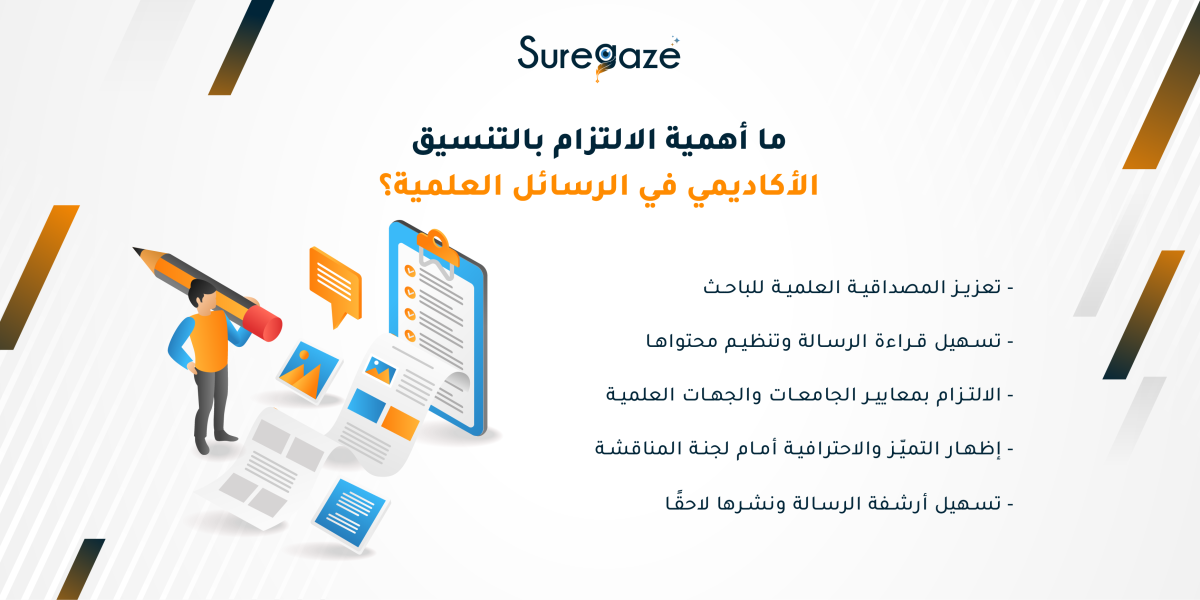 ما أهمية الالتزام بالتنسيق الأكاديمي في الرسائل العلمية؟