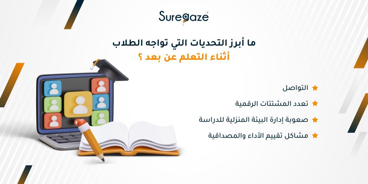 ما أبرز التحديات التي تواجه الطلاب أثناء التعلم عن بعد؟