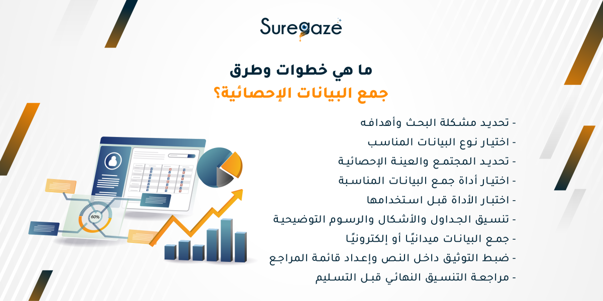 ما هي خطوات وطرق جمع البيانات الإحصائية؟