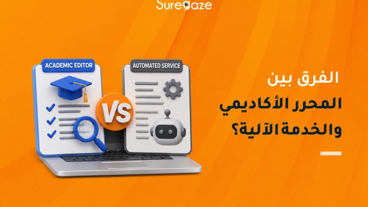 الفرق بين المحرر الأكاديمي والخدمة الآلية؟
