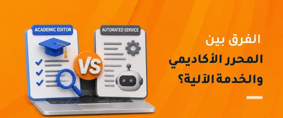 الفرق بين المحرر الأكاديمي والخدمة الآلية؟